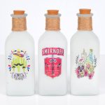 بطري سانتياگو مات با چاپ ديجيتال طرح اسكلت