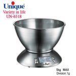 ترازو آشپزخانه 5 کیلویی کاسه دار استیل یونیک