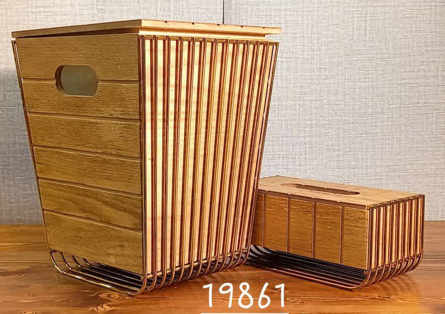 IMG_20240727_092223_512 سطل و جادستمال فلز با چوب بلوط - Image 1