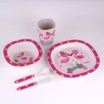 ست ظرف کودک پنج تیکه کودک بامبو کد 50443