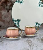 قهوه خوری ساده با نعلبکی گلدار - Image 3