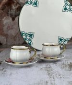 قهوه خوری ساده با نعلبکی گلدار - Image 2