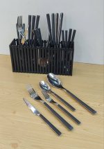 سرویس قاشق و چنگال 6 نفره برند C&S مدل پیرامید - Image 2