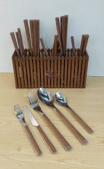 سرویس قاشق و چنگال 6 نفره برند C&S مدل پیرامید - Image 4