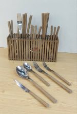 سرویس قاشق و چنگال 6 نفره برند C&S مدل پیرامید - Image 6