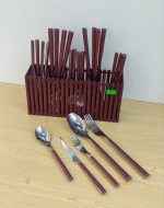 سرویس قاشق و چنگال 6 نفره برند C&S مدل پیرامید - Image 5