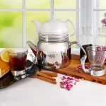 کتری و قوری لوله دار قوری چینی مدل MGS - k4109 - Image 5