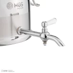 کتری استیل و قوری چینی یراق استیل مدل MGS - k41018 - Image 2