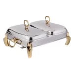 سوفله دوقلو مستطیل طلایی مدل OW-3104G