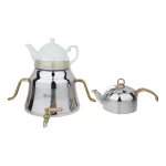 کتری استیل دو قوری یراق طلایی مدل MGS - k41012 - Image 3