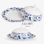 صبحانه خوری قلم آبی (گل آبی) برند گلوری