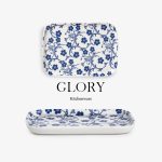 صبحانه خوری قلم آبی (گل آبی) برند گلوری - Image 5