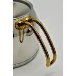 کتری و قوری استیل لوله دار یراق طلایی مدل MGS – k41014 - Image 4