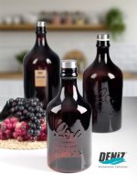 بطری های پراگ قهوه ای با درب استیل دنیز