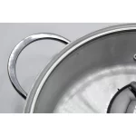 تابه استیل درب دار دو دسته یونیک - Image 6