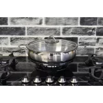 تابه استیل درب دار دو دسته یونیک