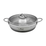 تابه استیل درب دار دو دسته یونیک - Image 3