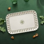 دیس پذیرایی مستطیل گلدکیش طرح رویسا