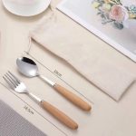 ست قاشق و چنگال غذاخوری دسته بامبو - Image 2