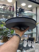 سینی گرد دسته دار مشکی - Image 3