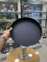 سینی گرد دسته دار مشکی - Image 4