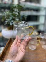 ست پارچ و 6 ليوان پیرکس طرح راه راه - Image 5