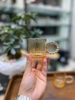 ست 6 عددی شات عسلی راه راه دسته مراریدی - Image 3