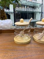 ظرف عسل دو طبقه  درب و زیره بامبو - Image 5