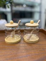 ظرف عسل دو طبقه  درب و زیره بامبو - Image 2