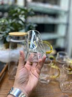 ست پارچ و 6 ليوان پیرکس طرح چند بعدی کف مربع - Image 9