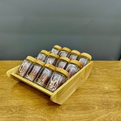 ست ادویه تخت کشویی چوب رابر (لونا)