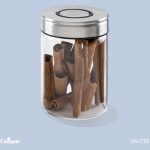 بانکه و ست ادویه پیرکس درب استیل یونیک