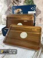 ظرف دسر مستطیل چوبی پلاریس - Image 3