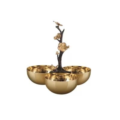 اردو خوری گرد برنجی گلد کیش مدل دلاریس