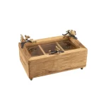 جعبه تی بگ مستطیل پذیرایی گلدکیش طرح باترفلای