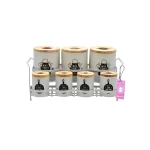 ست جای ادویه 7 پارچه B.V.K مدل درب چوبی کد 863216 - Image 2