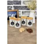 ست جای ادویه 7 پارچه B.V.K مدل درب چوبی کد 863216 - Image 4