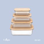 ظرف فریزری 4 تیکه درب بامبو یونیک کد UN-1407 - Image 2