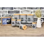 ست جای ادویه 7 پارچه B.V.K مدل درب چوب کد 863215