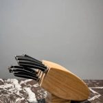 سرویس کارد 8 پارچه دسته باکالیت مشکی GMZ