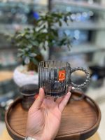 ليوان 6 تايي دسته مرواريدی راه راه دودی DELI - Image 3