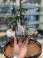 ليوان 6 تايي دسته مرواريدی راه راه دودی DELI - Image 6