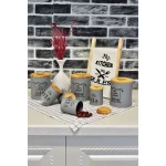 ست جای ادویه 7 پارچه B.V.K مدل درب چوب کد 863415 - Image 2