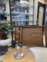 سيني مستطيل راش ماهگوني دسته قایقی