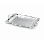 سینی استیل مستطیل کوچک طرح دار فریم سانا دسته کد صفر کروم کد 500p