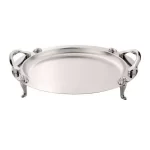 سینی استیل گرد کوچک پایه دار فریم سانا دسته کد صفر کروم دیاکو کد 304.5S