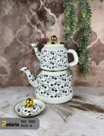 کتری و قوری لعابی طرحدار پلاریس - Image 4