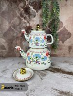 کتری و قوری لعابی طرحدار پلاریس - Image 5