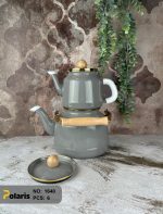 کتری و قوری لعابی رنگی پلاریس - Image 6