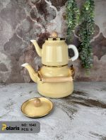 کتری و قوری لعابی رنگی پلاریس - Image 4